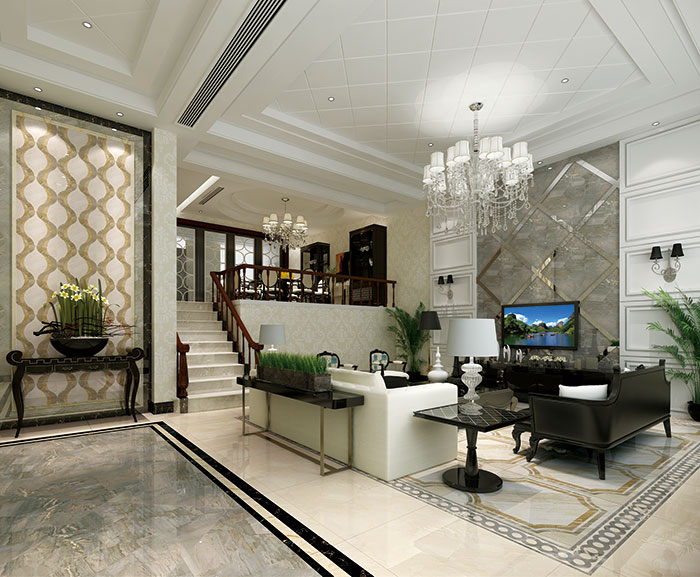 激情AV青青草陶瓷砖客厅KYS8066-KYP8069-效果图