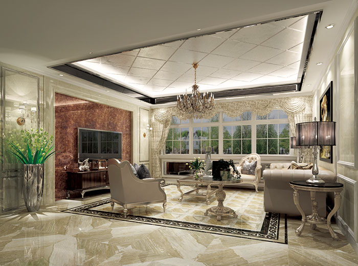 09.激情AV青青草陶瓷砖客厅KYS8070-效果图-