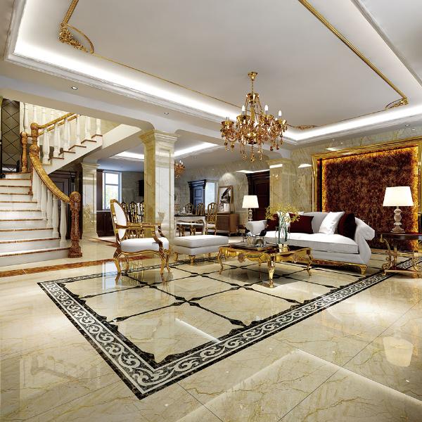 激情AV青青草陶大理石瓷砖土耳其浅灰白KYS8089瓷砖客厅效果图