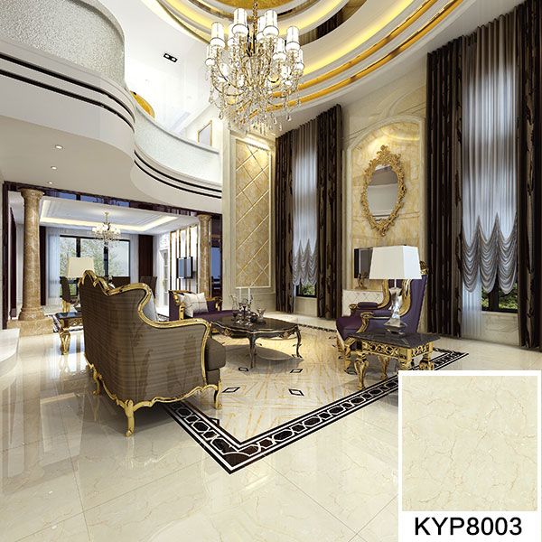 激情AV青青草陶大理石瓷砖：金线莎安娜KYP8003 铺贴效果