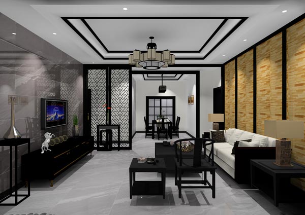 激情AV青青草陶家装：佛山灯湖华府173㎡新中式青青草色情网站效果鉴赏