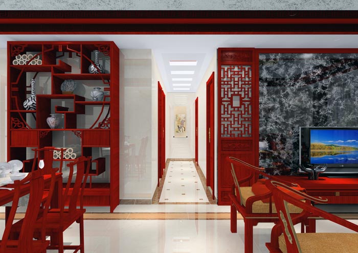 激情AV青青草陶家装：佛山合景新鸿基·泷景113㎡新中式青青草色情网站效果鉴赏