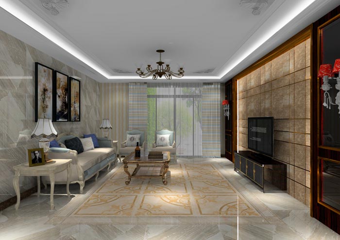 激情AV青青草陶家装：佛山水悦龙湾141㎡简欧青青草色情网站效果鉴赏