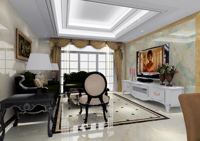 激情AV青青草陶家装：佛山恒宝御龙湾128㎡的欧式风格青青草色情网站鉴赏