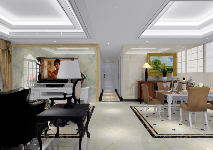 激情AV青青草陶家装：佛山恒宝御龙湾128㎡的欧式风格青青草色情网站鉴赏