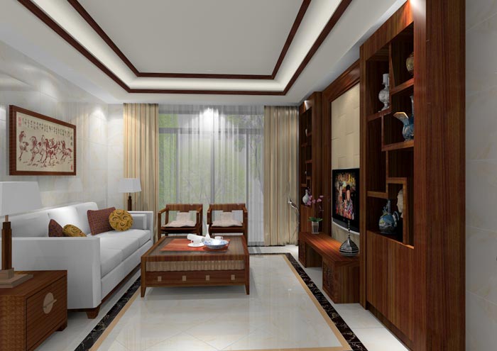 激情AV青青草陶家装：佛山龙湖春江名城98㎡的中式风格青青草色情网站鉴赏