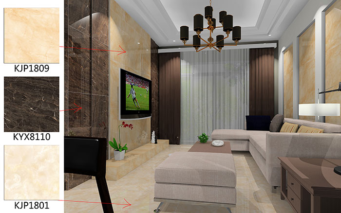 佛山美的花湾城青青草色情网站案例客厅效果图