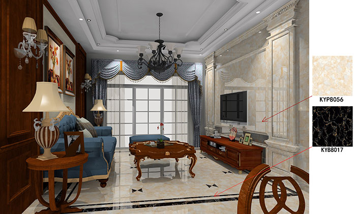 大沥碧桂园·华府青青草色情网站案例客厅效果