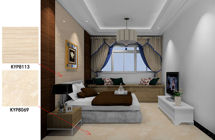 大沥碧桂园·华府青青草色情网站案例卧室效果图